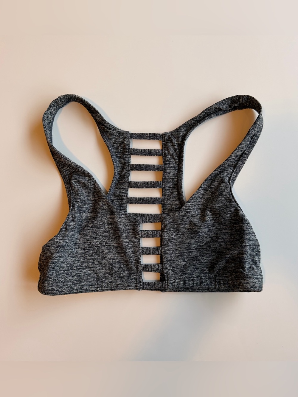 Victoria’s Secret Charcoal Gray Strappy Racerback Sports Bra